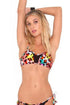 Luli Fama Salty Skin Mesh Cutout Criss-Cross Back Sporty Bra